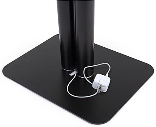 Dual Tablet Floor Stand, Adjustable for Counter Top Use, Locking Enclosure - Black - Image 8