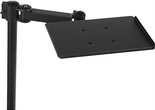 Dual TV Stand w/ 2 Mounts, Fits Monitors 32”-65”, w/ Camera Shelf, Adjustable - Black - Image 3