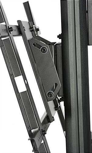 Dual TV Stand w/ Power Outlets, (2) 30 - 60" Screens, Wheels & Camera Mount – Black - Image 5