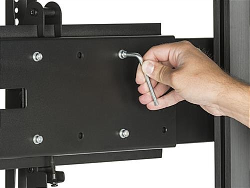 Dual TV Stand w/ Storage, (2) 30 - 60" Screens, Power Outlets, Camera Mount – Black - Image 5