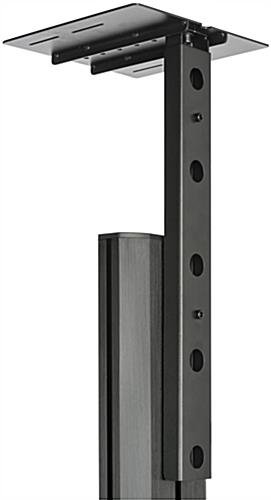 Dual TV Stand w/ Storage, (2) 30 - 60" Screens, Power Outlets, Camera Mount – Black - Image 8