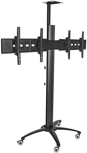 Dual TV Stand with Portable Case, Fits Monitors 30 - 60-Inch, Camera Mount – Black - Image 2