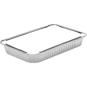 Durable Packaging Foil Oblong Pan with Lid, 4 lb, 150 ct