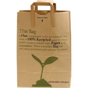 Duro Bag Recycled #70 Handle Bag, Kraft, 300 ct