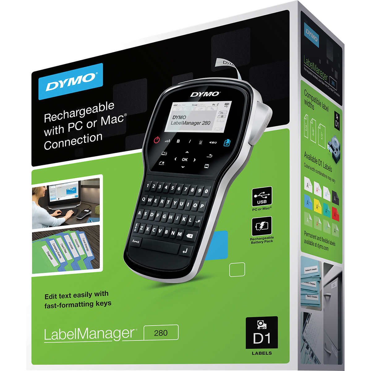 DYMO LabelManager 280 Rechargeable Handheld Label Maker - Image 3