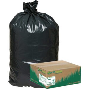 Earthsense Commercial/ReClaim Recycled Trash Bags, Black, 16 Gallon, 500 ct
