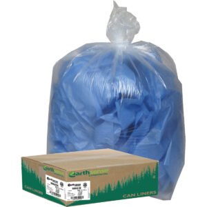 Earthsense Linear Low Density Recycled Can Liners, Clear, 23 Gallon, 150 ct