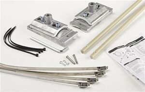 Economy Street Pole Brackets, Hold (1) 24"w Banner - Silver