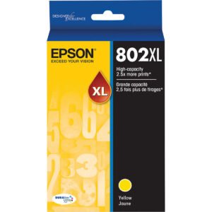 Epson 802XL Ink Cartridge, High Yield, Yellow