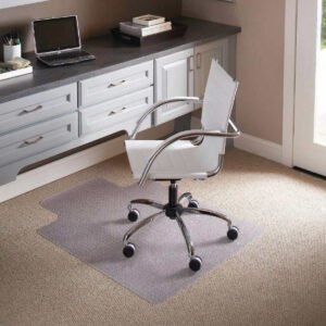 ES Robbins EverLife Chair Mat, Carpet, Lipped, 45" x 53", Clear