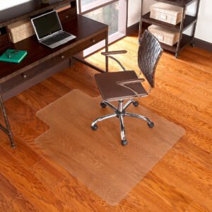 ES Robbins EverLife Chair Mat, Hard Floor Heavy Use, Lipped, 45" x 53", Clear
