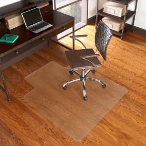 ES Robbins EverLife Chair Mat, Hard Floor Light Use, Lipped, 45" x 53", Clear