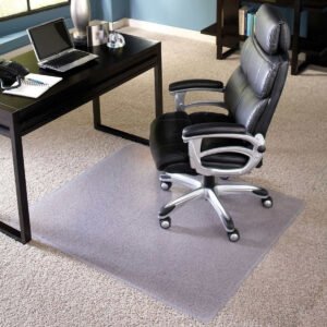 ES Robbins EverLife Chair Mat, High Pile Carpet, No Lip, 46" x 60", Clear