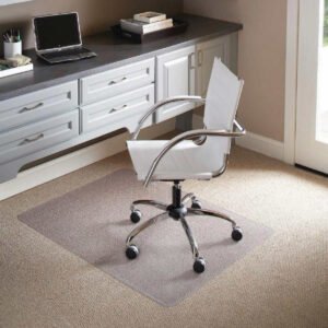 ES Robbins EverLife Chair Mat, Low Pile Carpet, No Lip, 46" x 60", Clear
