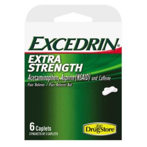 Excedrin Extra Strength Pain Reliever, 6 Caplets per Pack, 6 Trial Packs