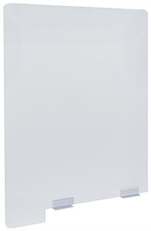 Extended Countertop Sneeze Shield, Coroplast, Single Panel - Opaque White