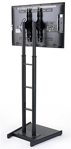 Extra Tall TV Stand w/ Mount for Screens 32 to 65", Weighted Base w/ Wheels - Black - Image 4