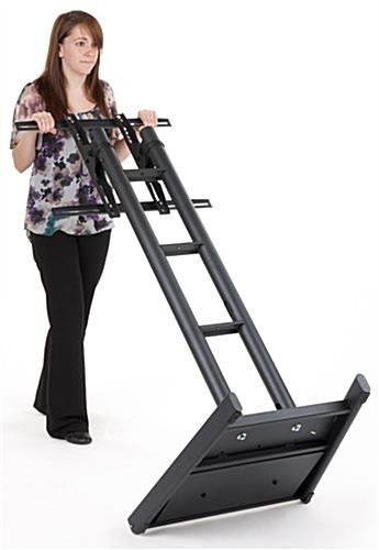 Extra Tall TV Stand w/ Mount for Screens 32 to 65", Weighted Base w/ Wheels - Black - Image 7