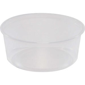 Fabri-Kal Plastic Deli Container, Clear, 8 oz, 500 ct