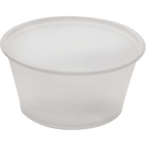 Fabri-Kal Plastic Portion Cup, 2 oz, Clear, 1250 ct