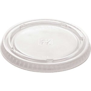 Fabri-Kal Plastic Portion Cup Lid, 4 oz, Clear, 1250 ct