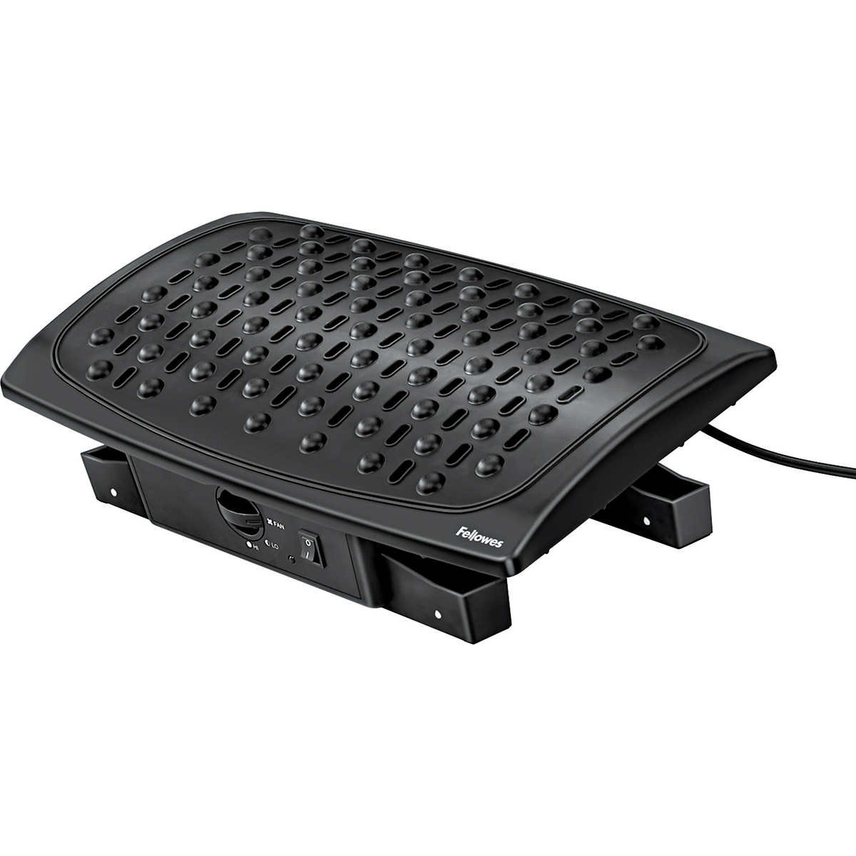 Fellowes Climate Control Footrest, 16-1/2"W x 5-1/2"H x 10"D, Black