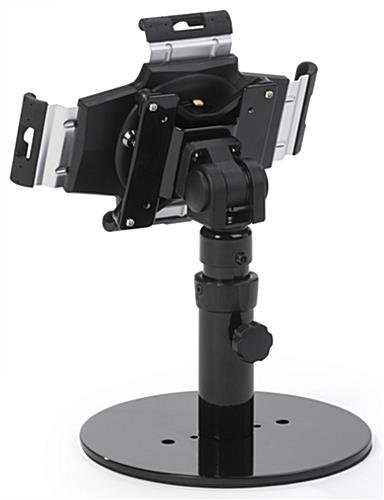 FlexStand iPad Counter Stand w/ Tilting Bracket, Rotating, Clamp & Lock - Black - Image 4