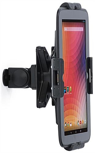 FlexStand iPad Wall Mount w/ Tilting Bracket, Rotating, Clamp & Lock - Black