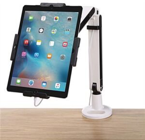 FlexStand Series iPad Counter Stand w/ Tilting Bracket, Clamp & Lock - White