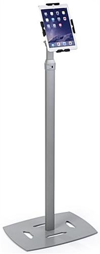 FlexStand Series iPad Floor Stand w/ Tilting Bracket, Rotating, Clamp & Lock - Silver