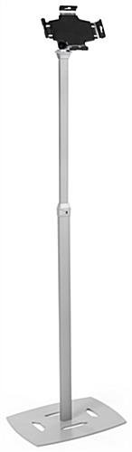 FlexStand Series iPad Floor Stand w/ Tilting Bracket, Rotating, Clamp & Lock - Silver - Image 2