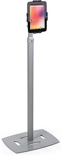 FlexStand Series iPad Floor Stand w/ Tilting Bracket, Rotating, Clamp & Lock - Silver - Image 3