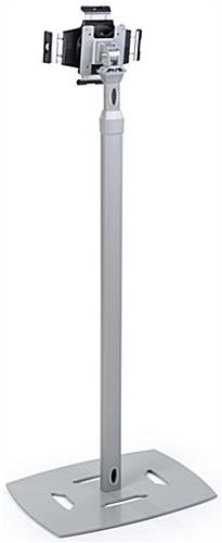 FlexStand Series iPad Floor Stand w/ Tilting Bracket, Rotating, Clamp & Lock - Silver - Image 4