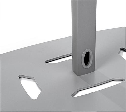 FlexStand Series iPad Floor Stand w/ Tilting Bracket, Rotating, Clamp & Lock - Silver - Image 6