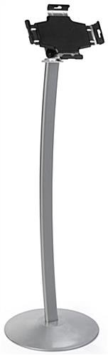 FlexStand Series iPad Floor Stand w/ Tilting Bracket, Rotating, Clamp & Lock - Silver - Image 2