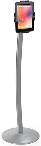 FlexStand Series iPad Floor Stand w/ Tilting Bracket, Rotating, Clamp & Lock - Silver - Image 3