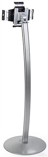FlexStand Series iPad Floor Stand w/ Tilting Bracket, Rotating, Clamp & Lock - Silver - Image 4