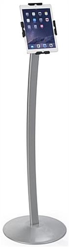 FlexStand Series iPad Floor Stand w/ Tilting Bracket, Rotating, Clamp & Lock - Silver