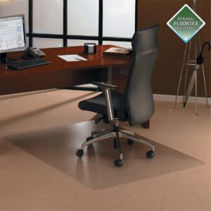 Floortex Cleartex Ultimat Polycarbonate Chair Mat, Low/Medium Pile Carpet, No Lip, 35" x 47", Clear