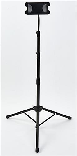Gooseneck Tripod Tablet Floor Stand w/ Adjustable Height and 360° Rotation- Black