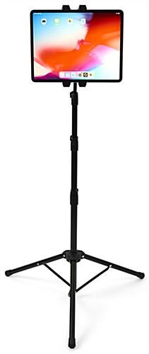Gooseneck Tripod Tablet Floor Stand w/ Adjustable Height and 360° Rotation- Black - Image 2