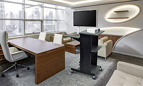 Gray 4 Shelf Mobile Presentation Station - Image 2