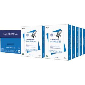 Hammermill Great White 30 Recycled Copy Paper, 92 Bright, 20 lb, White, 8-1/2" x 11", 10 Reams, 5000 Sheets