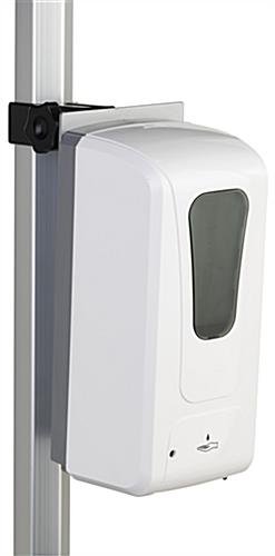 Hand Sanitizer Dispenser w/ Pole Clamp for 40mm Hexagonal Tent Leg - White
