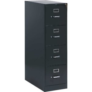 HON 310 Series Vertical 4-Drawer File Cabinet, 15"W x 52"H x 26-1/2"D, Charcoal