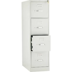 HON 310 Series Vertical 4-Drawer File Cabinet, 15"W x 52"H x 26-1/2"D, Gray