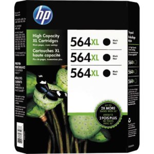 HP 564XL Ink Cartridge, High Yield, Black, 3 pk