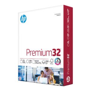 HP Premium Choice Laser Paper, 100 Bright, 32 lb, White, 8-1/2" x 11", 1 Ream, 500 Sheets