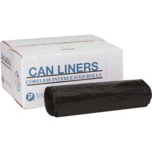 IBS Trash Can Liners, Black, 40-45 Gallon, 120 ct