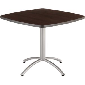 Iceberg CaféWorks Melamine Cafe Table, 36"L x 36"W x 30"H, Walnut